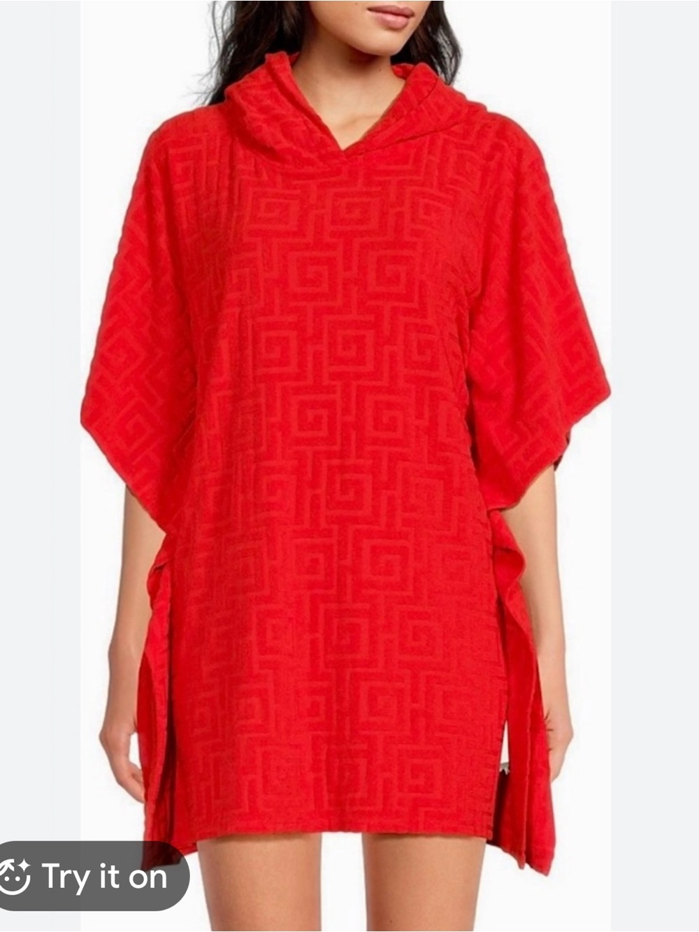 Gianni Bini Red Hooded swim cover up